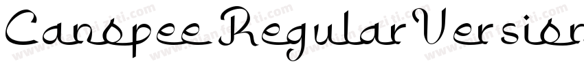 Canopee RegularVersion 1001字体转换